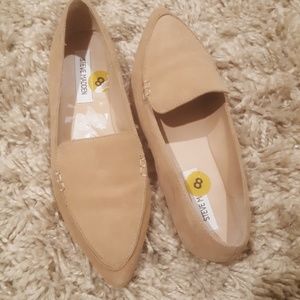 Never worn! Pointy toe suede loafers